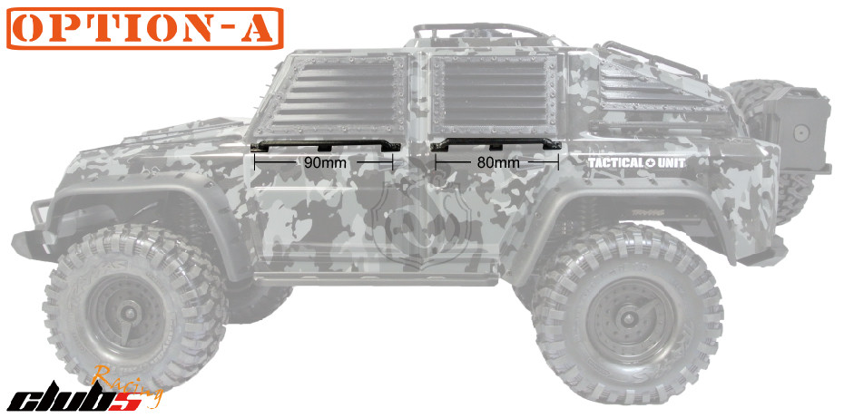 Body Side Guard Rail for TRX-4 Tactical Unit