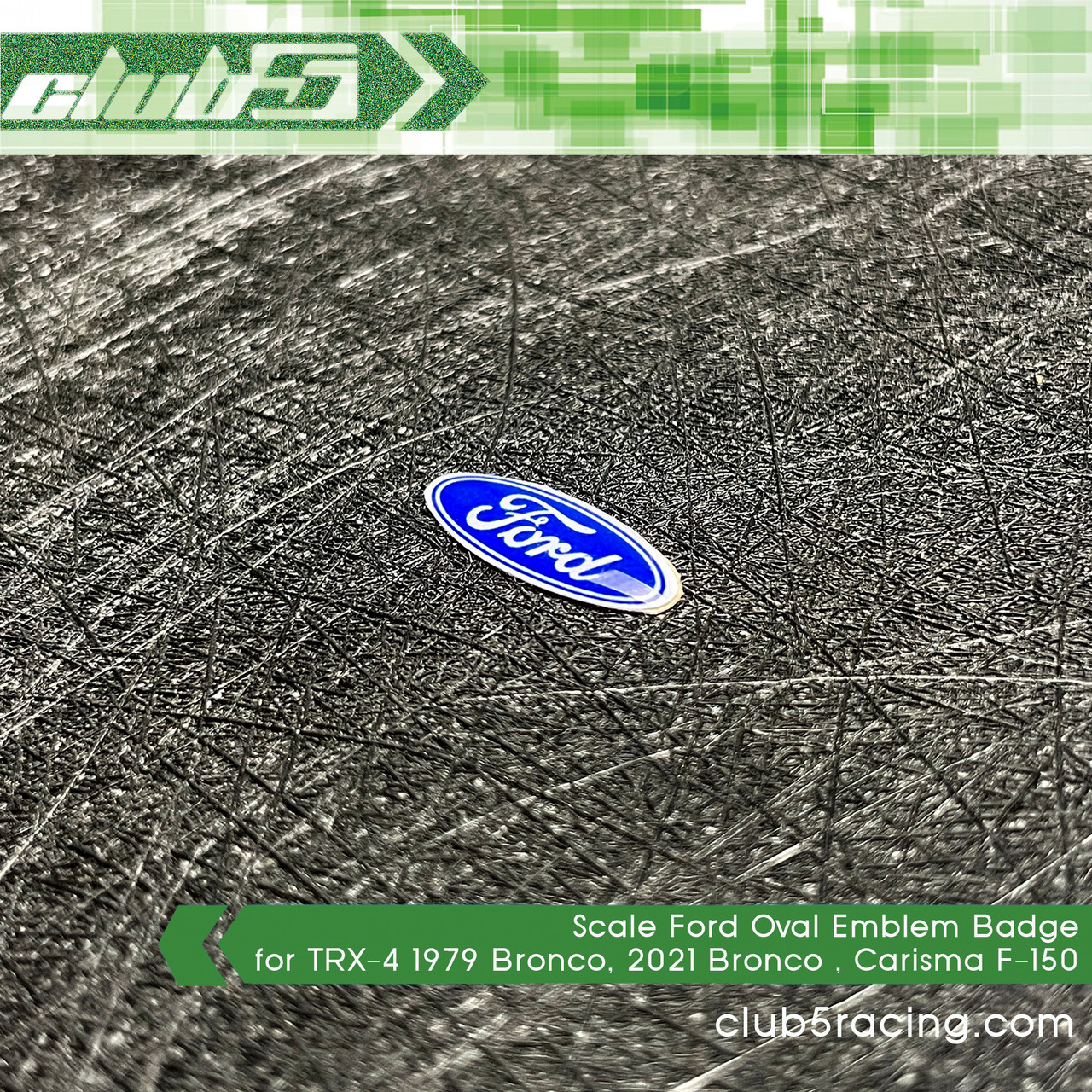 Scale Ford Oval Emblem Badge for TRX-4 Bronco, Carisma FORD F-150