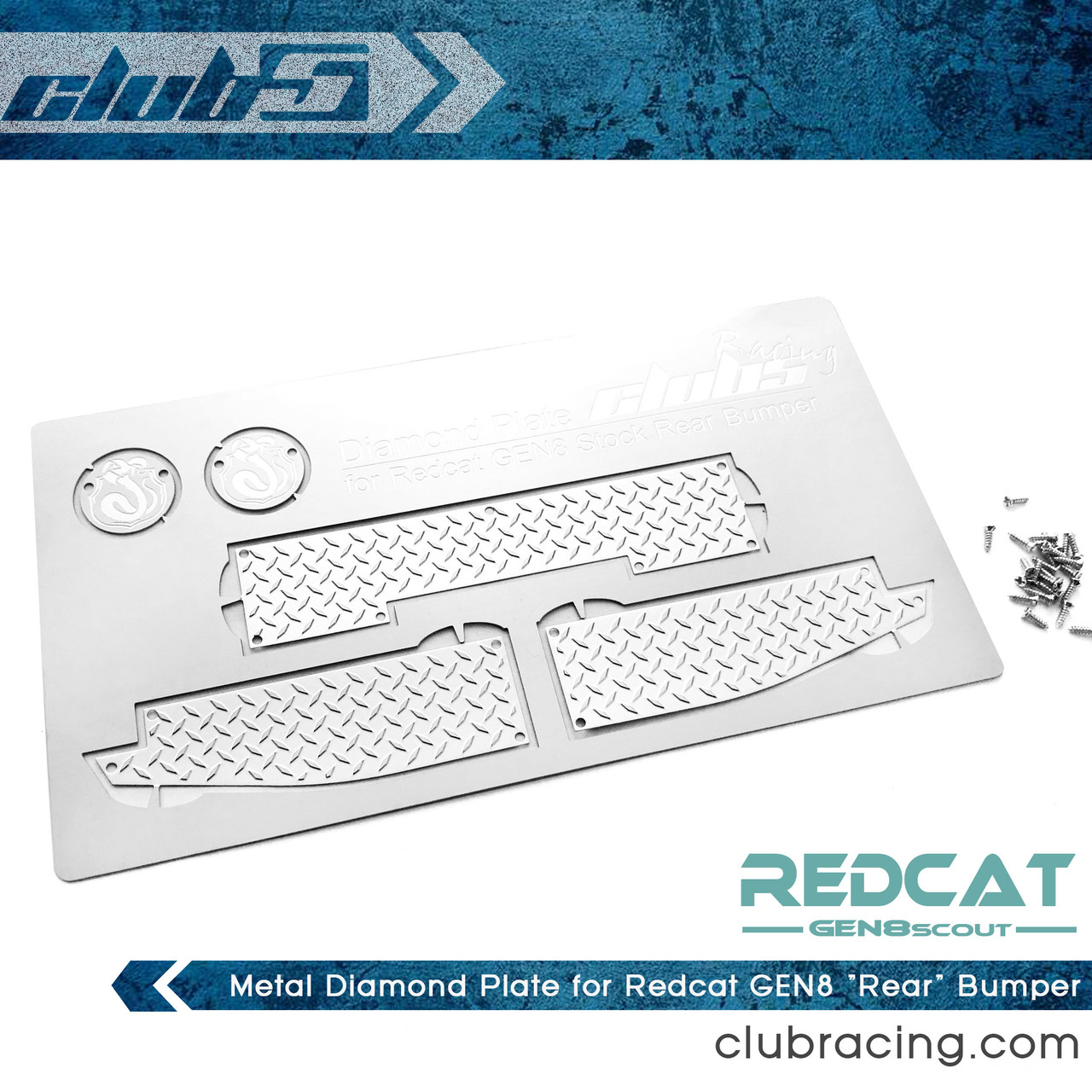Metal Diamond Plate for Redcat GEN8 "REAR" Bumper