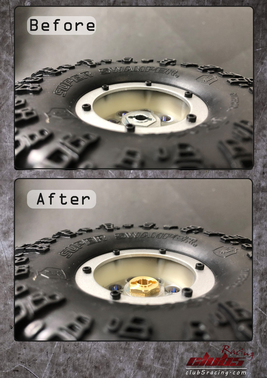 Brass Extended Wheel Hex Set 8 mm ( 4 ) for Redcat GEN8 / Wendigo