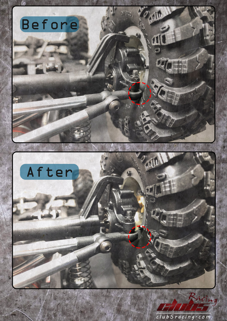 Brass Extended Wheel Hex Set 8 mm ( 4 ) for Redcat GEN8 / Wendigo