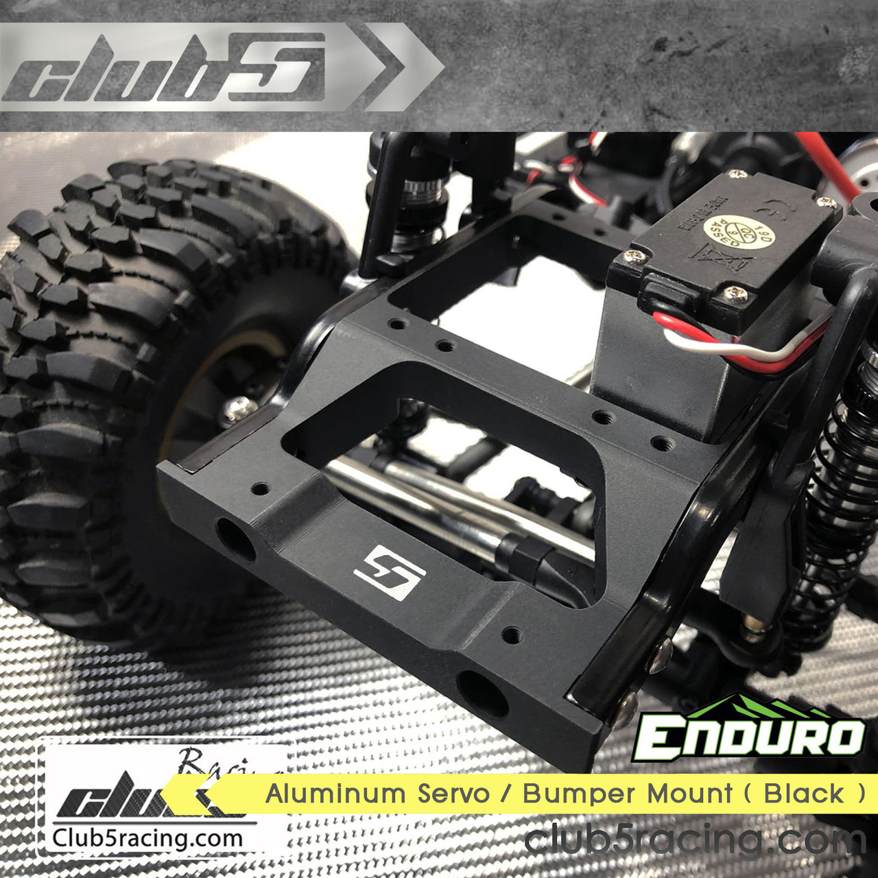 Aluminum Servo / Bumper Mount For Element Enduro / Sendero HD 