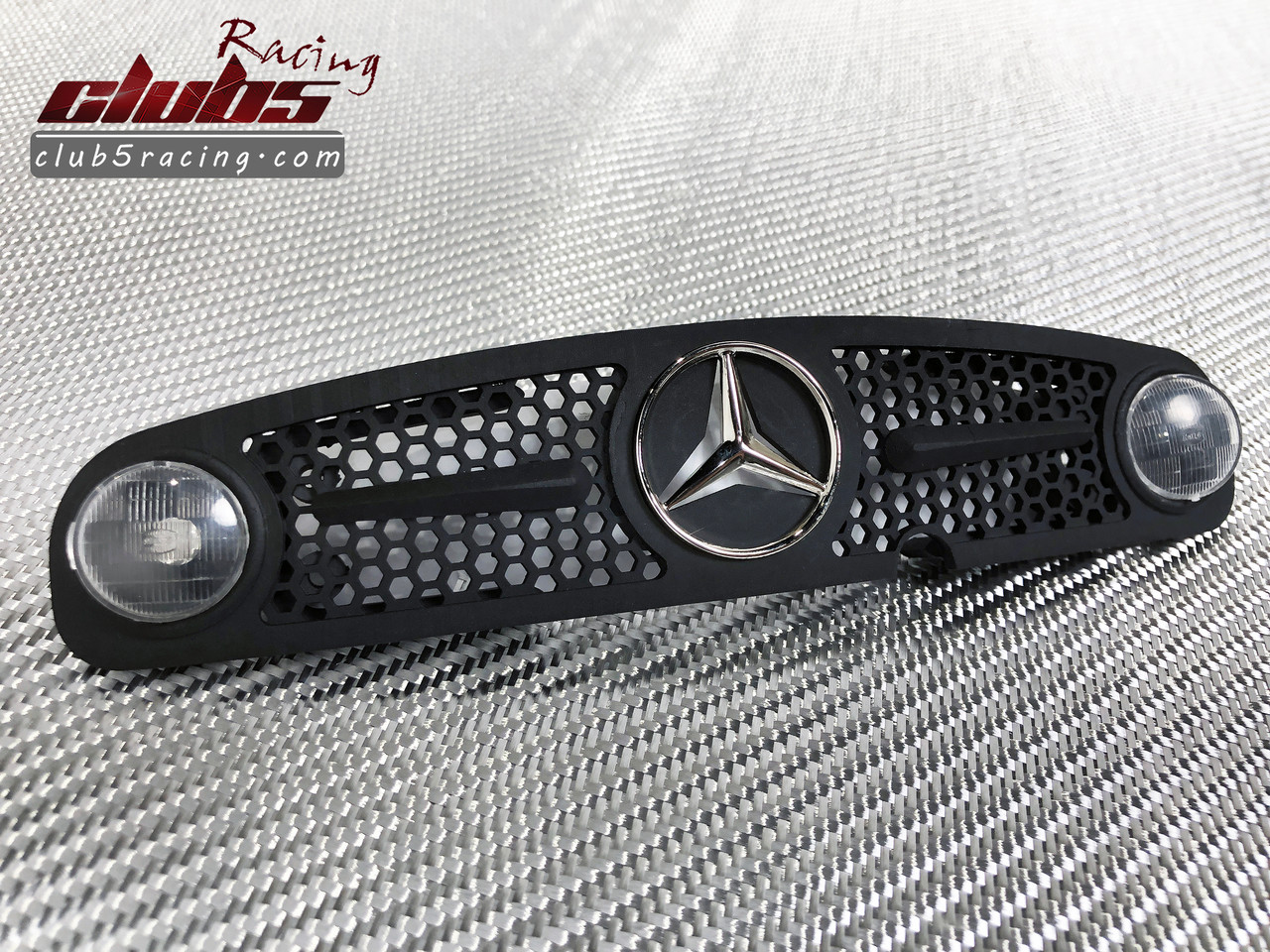 Front Grille w/ MB Logo + Head Light for Axial UMG10 AX90075