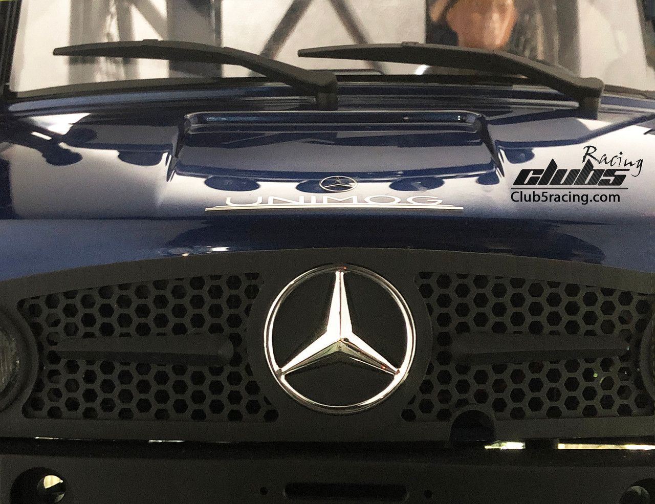 Front Grille w/ MB Logo + Head Light for Axial UMG10 AX90075