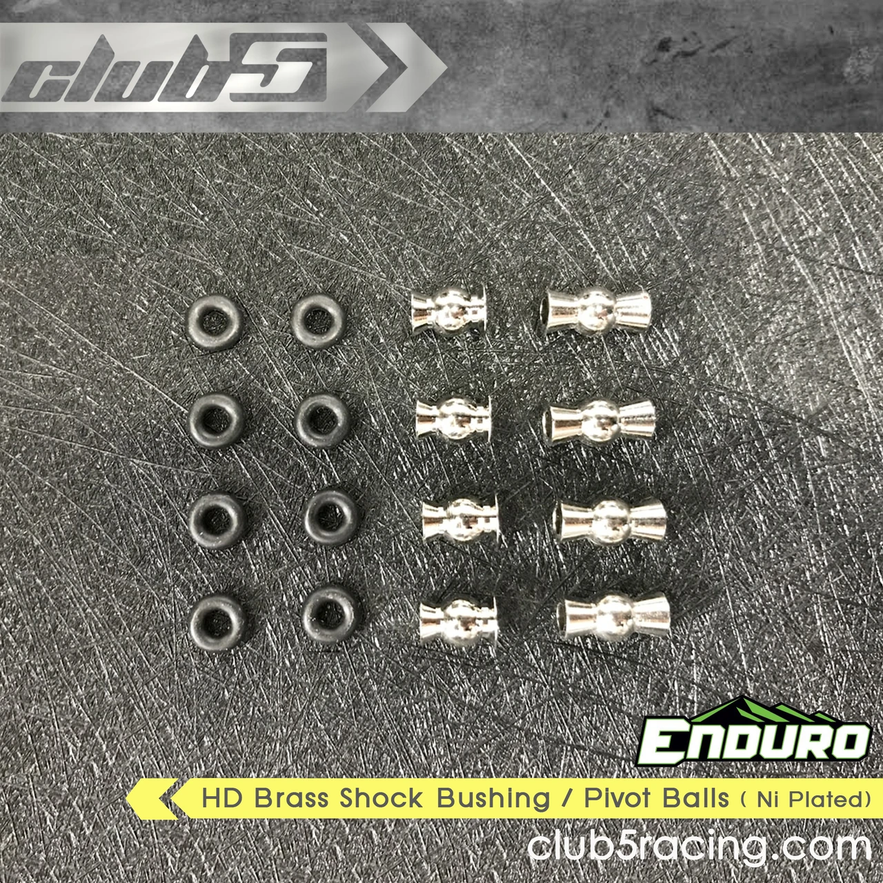 HD Brass Shock Bushing / Pivot Balls ( Ni Plated) for Element Enduro