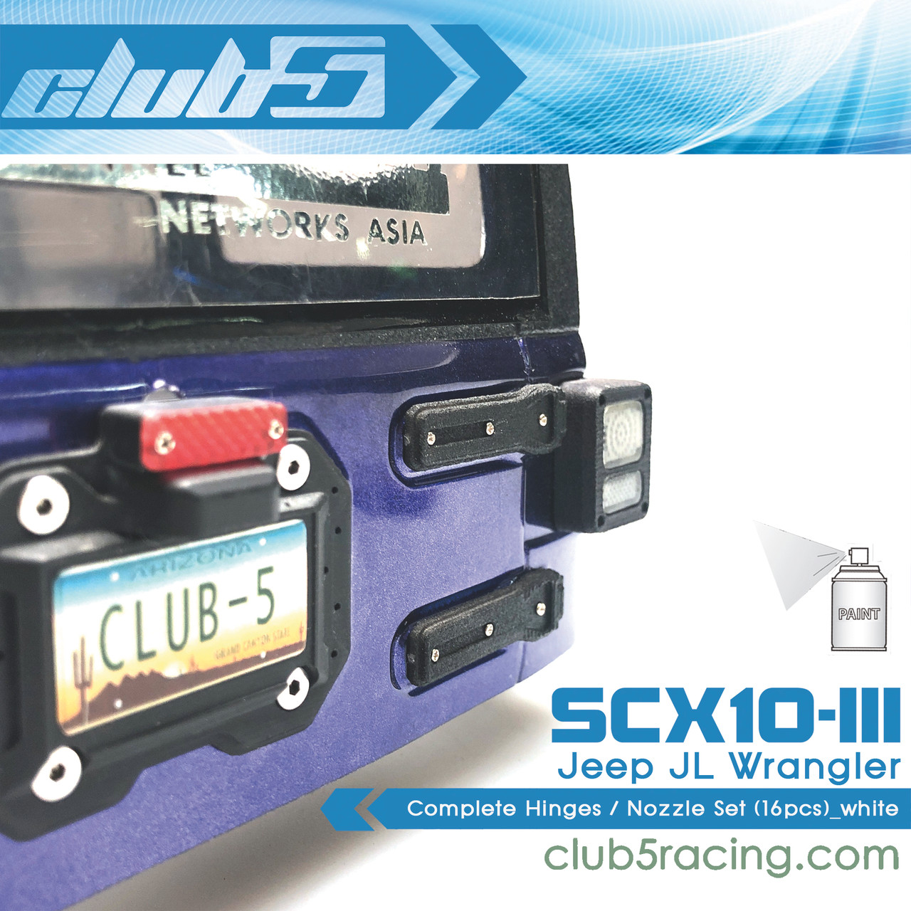 Complete Hinges Set ( 16 Pcs ) for Axial SCX10 III JL Jeep JL Wrangler