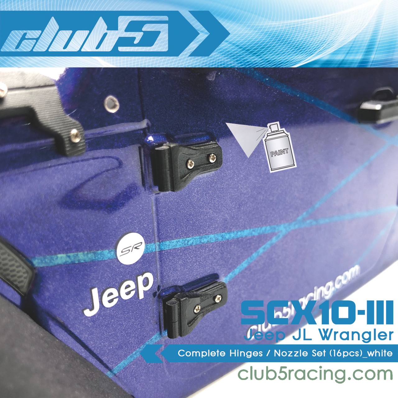 Complete Hinges Set ( 16 Pcs ) for Axial SCX10 III JL Jeep JL Wrangler