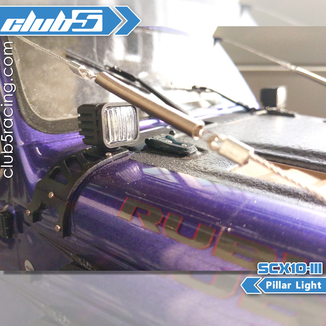 Pillar Light for SCX10 III Jeep JLU Wrangler ( 6V )