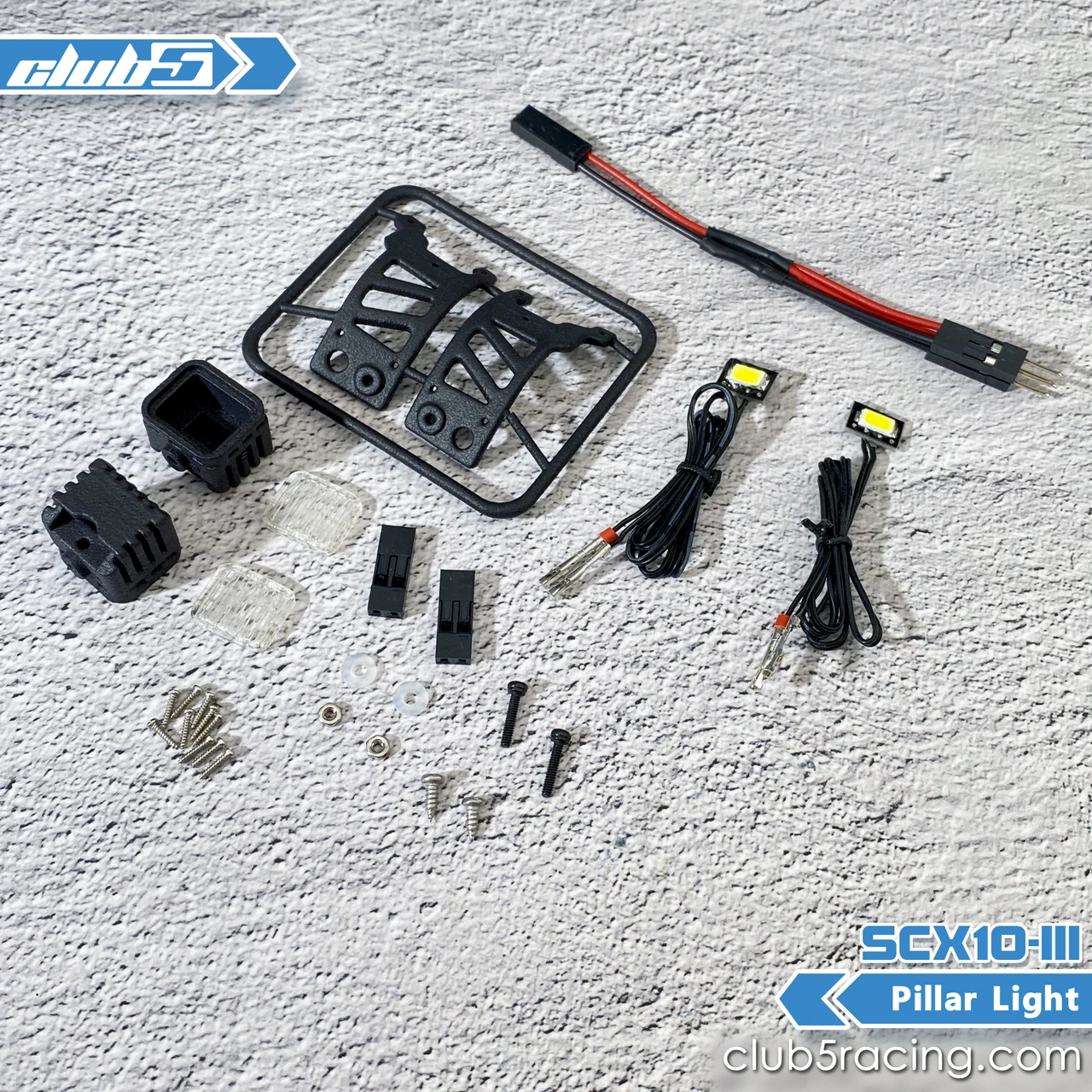 Pillar Light for SCX10 III Jeep JLU Wrangler ( 6V )