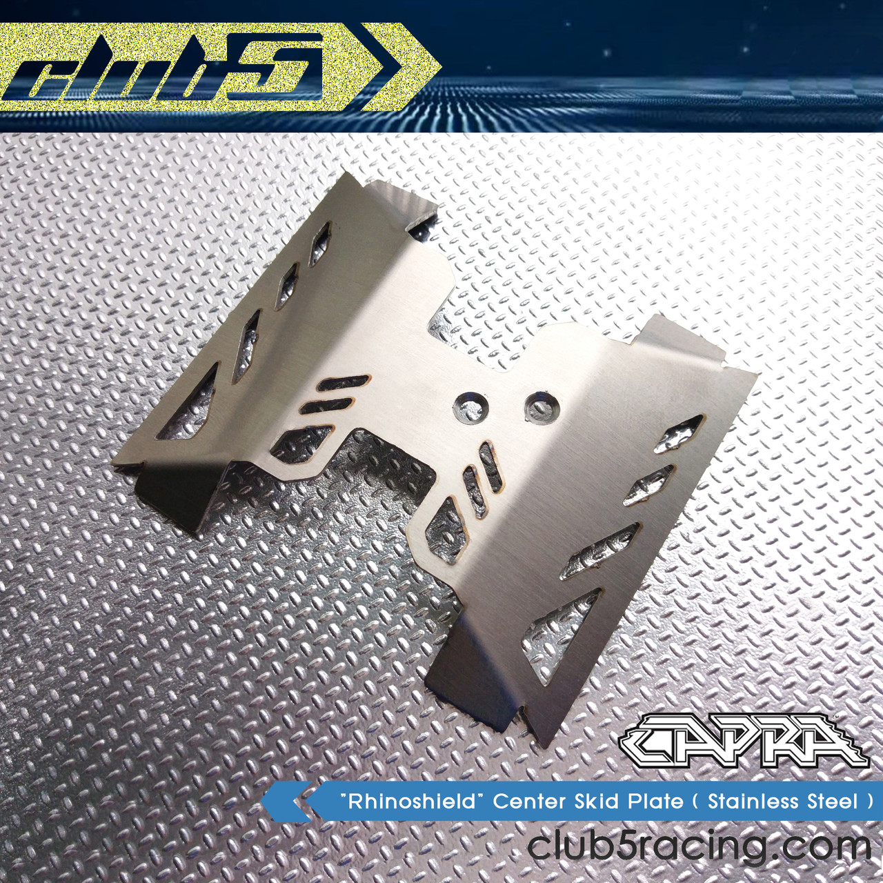 "Rhinoshield" Center Skid Plate ( Stainless Steel ) for Axial Capra