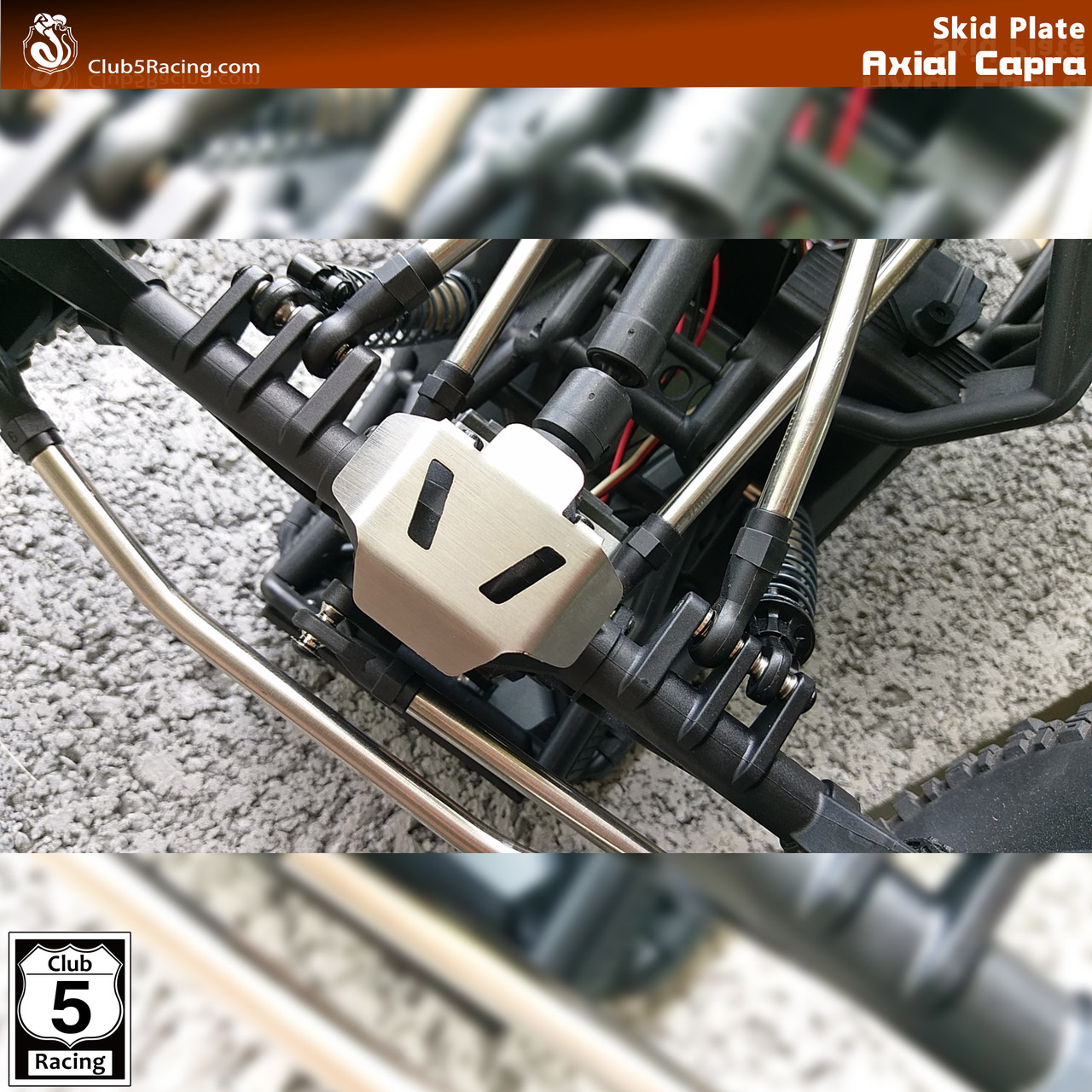 "Rhinoshield" Front / Rear Axle Skid Plate for Axial SCX10 III / Capra ( 2 pcs )