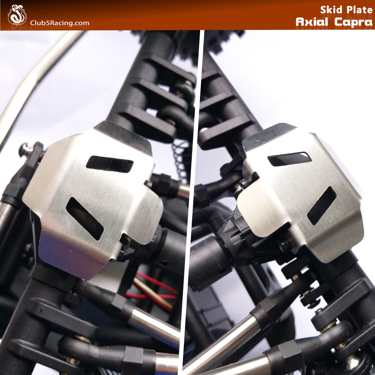 "Rhinoshield" Front / Rear Axle Skid Plate for Axial SCX10 III / Capra ( 2 pcs )