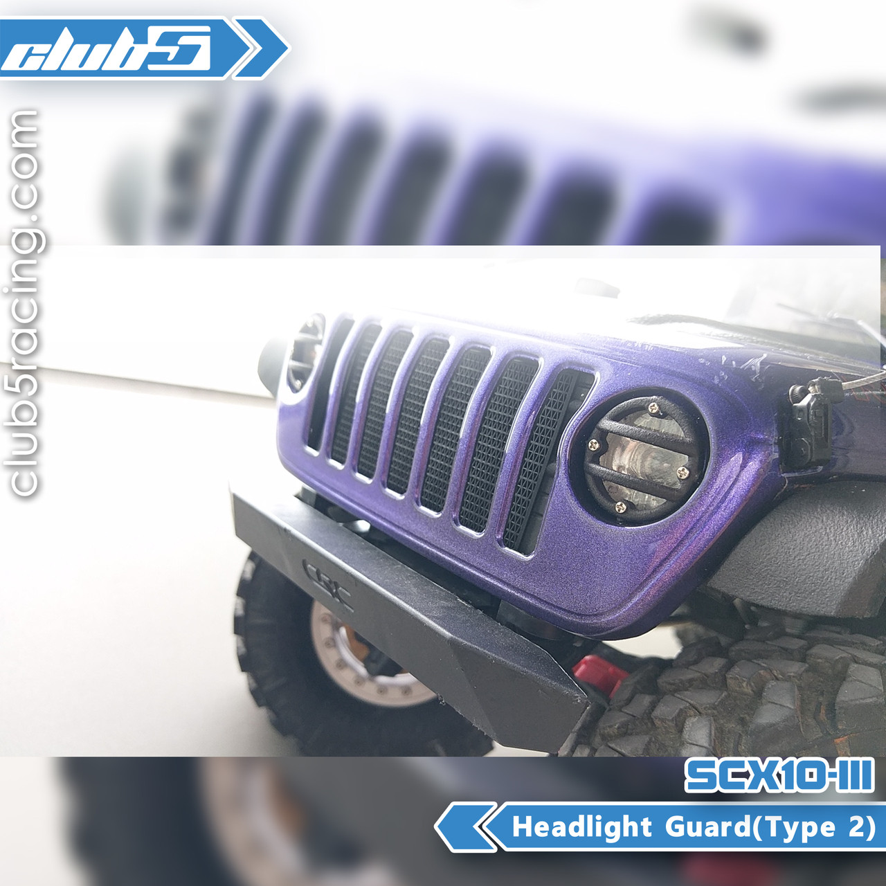 Headlight Guard for SCX10 III Jeep JL Wrangler / JT Gladiator