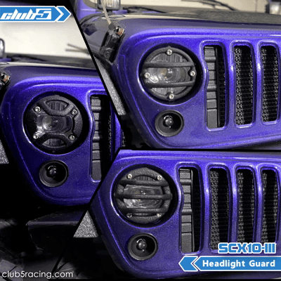 Headlight Guard for SCX10 III Jeep JL Wrangler / JT Gladiator