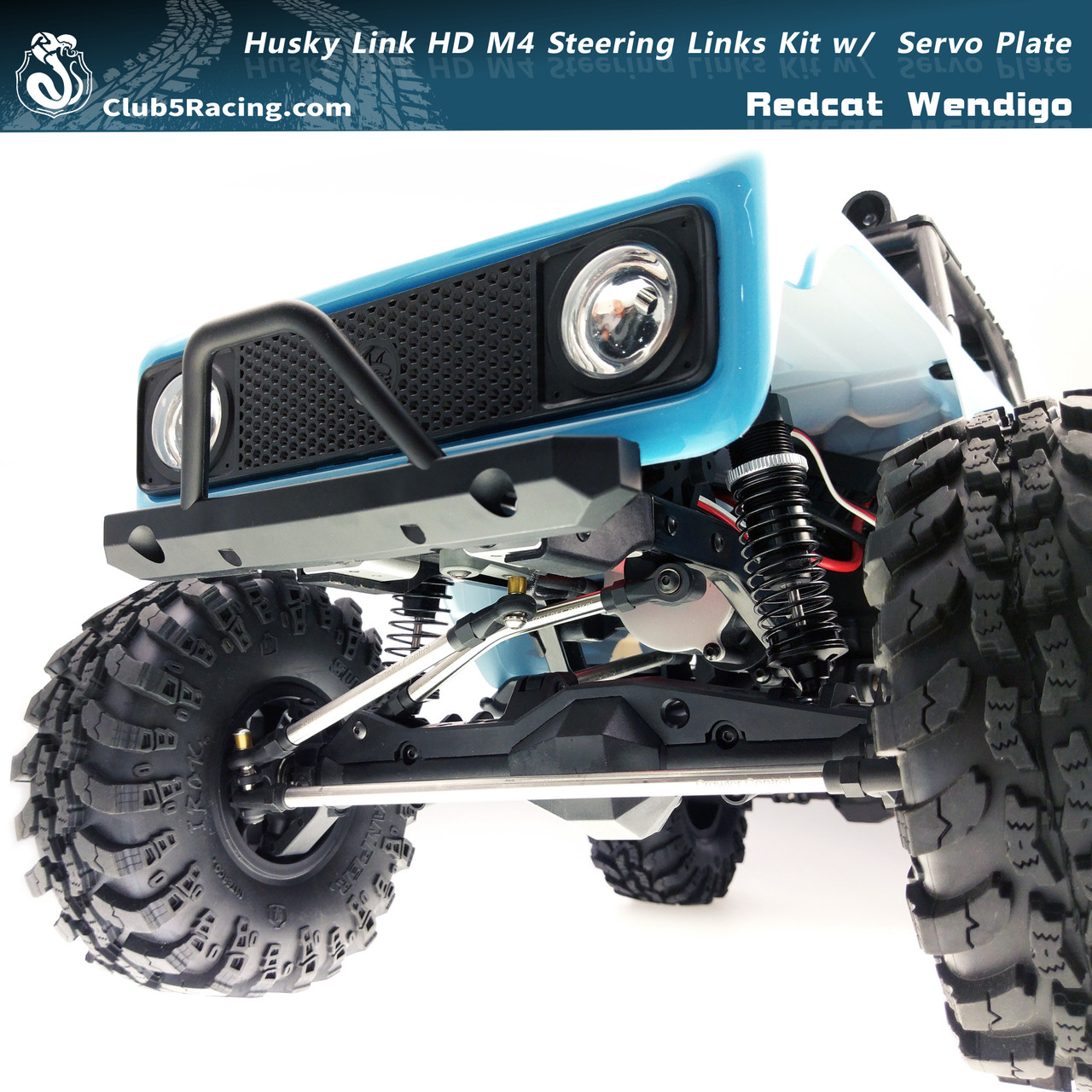 Aluminum Servo Relocation / Husky Steering Links for Redcat Wendigo