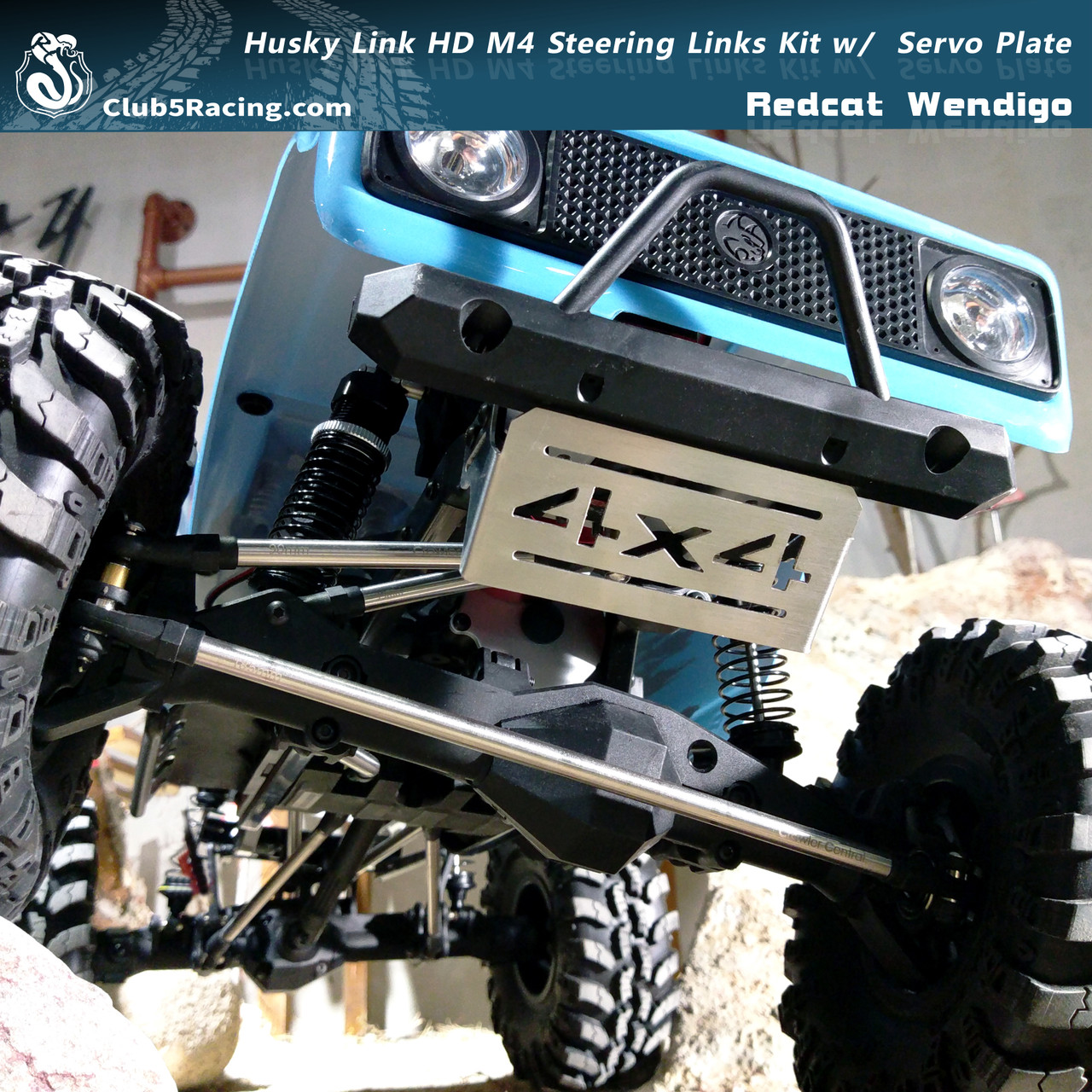 Aluminum Servo Relocation / Husky Steering Links for Redcat Wendigo