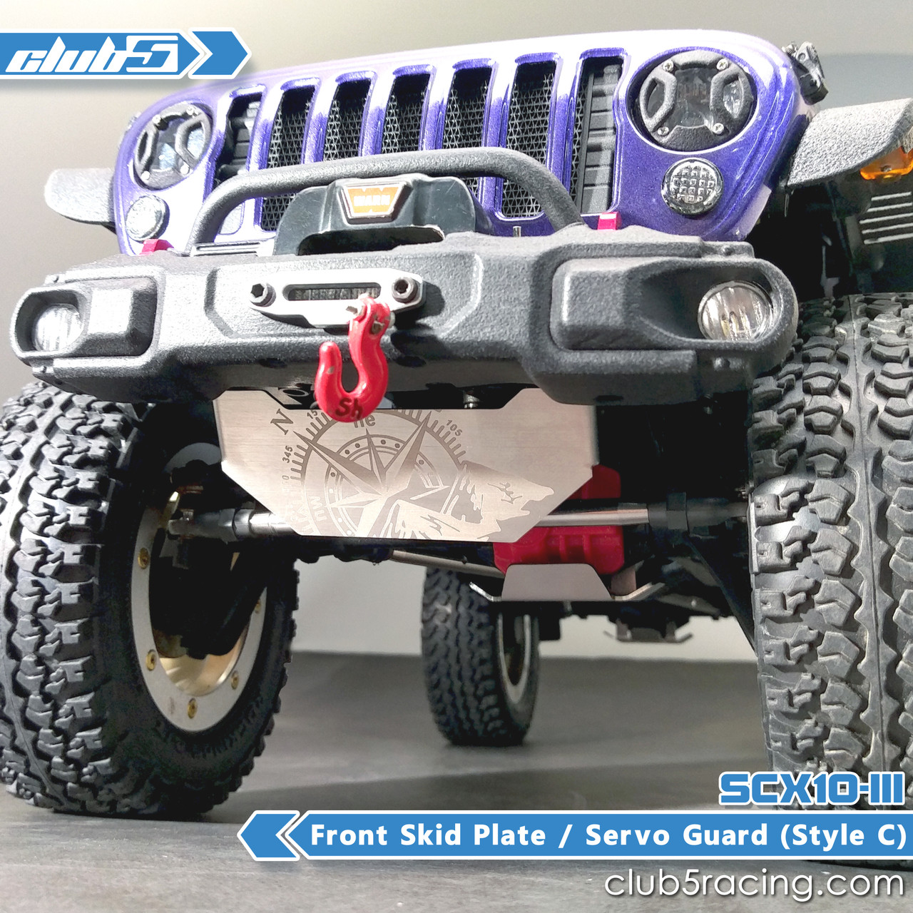 Front Metal Skid Plate for SCX10 III Jeep JL Wrangler / JT Gladiator ( C )