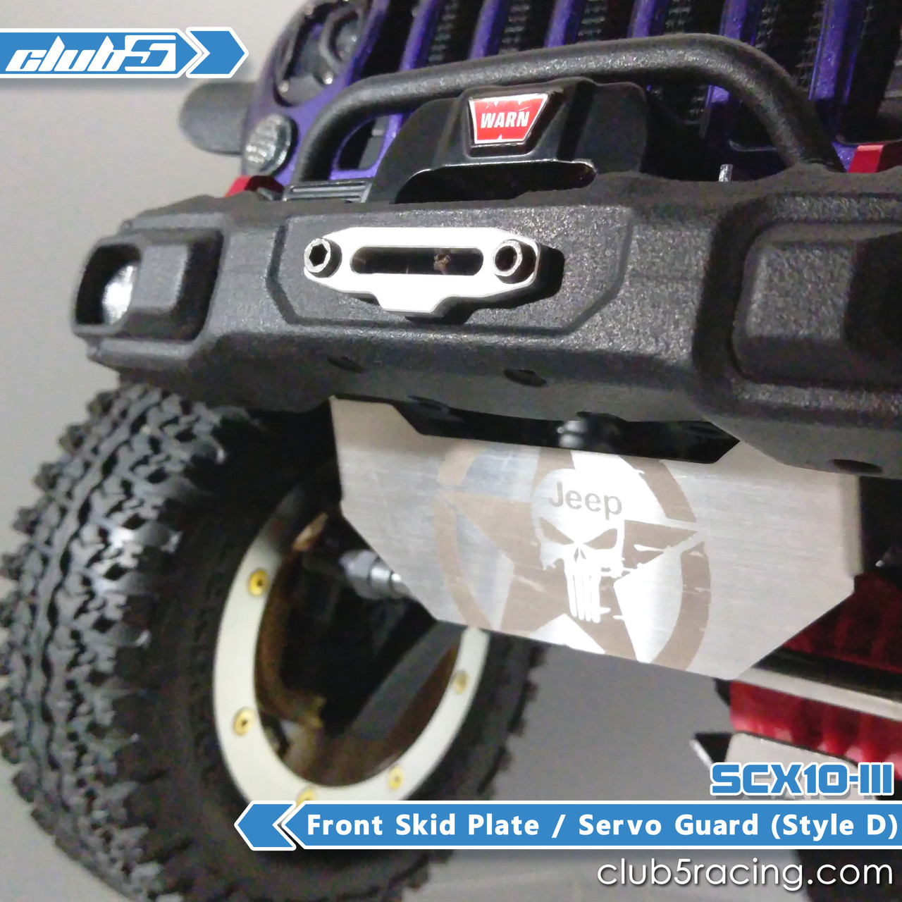 Front Metal Skid Plate for SCX10 III Jeep JL Wrangler / JT Gladiator ( D )