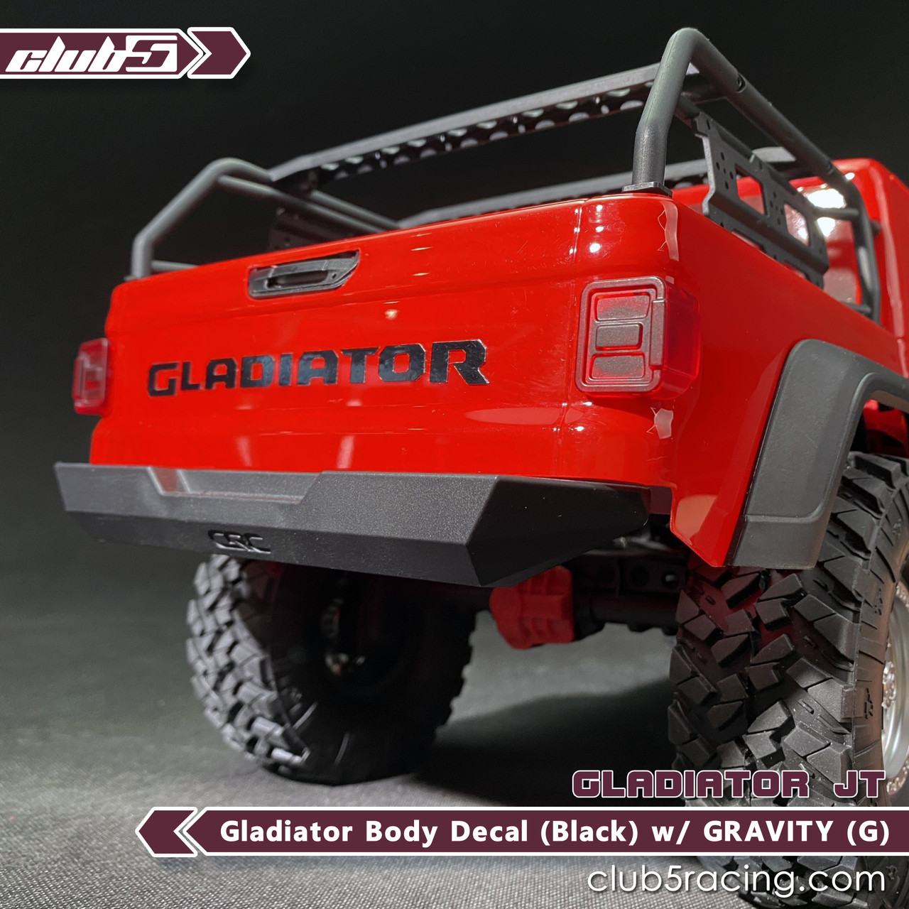 Custom Body Decal for SCX10 III Jeep JT Gladiator ( B ) / GRAVITY