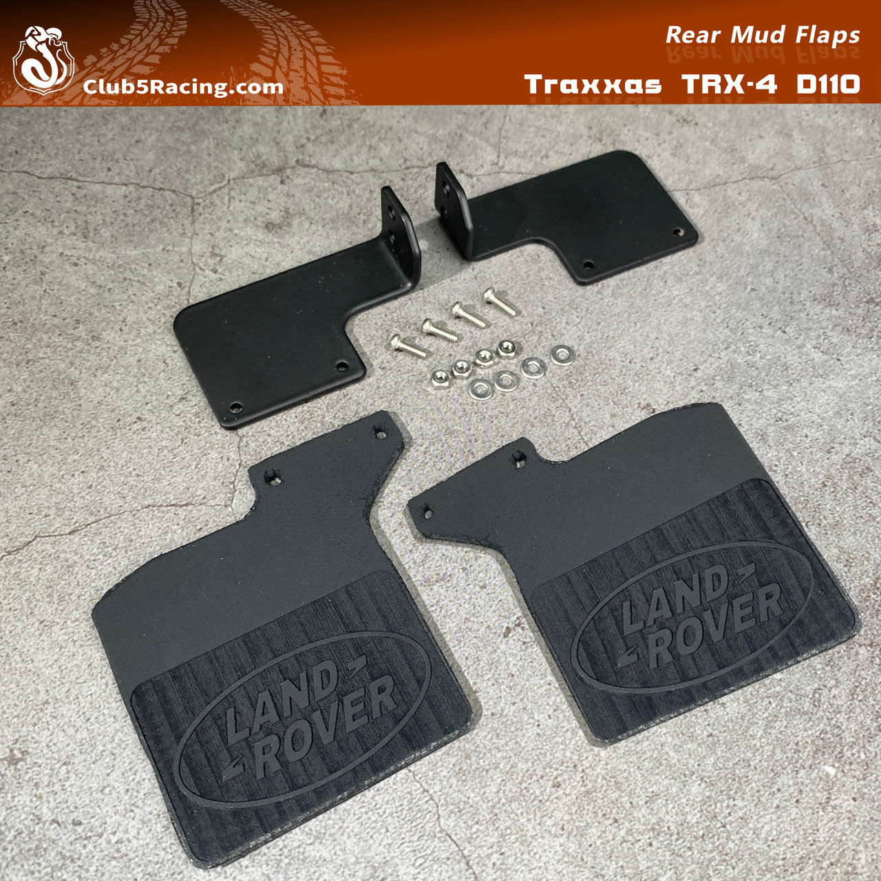 Rear Mud Flaps (LAND ROVER) for Traxxas TRX-4 D110 Body