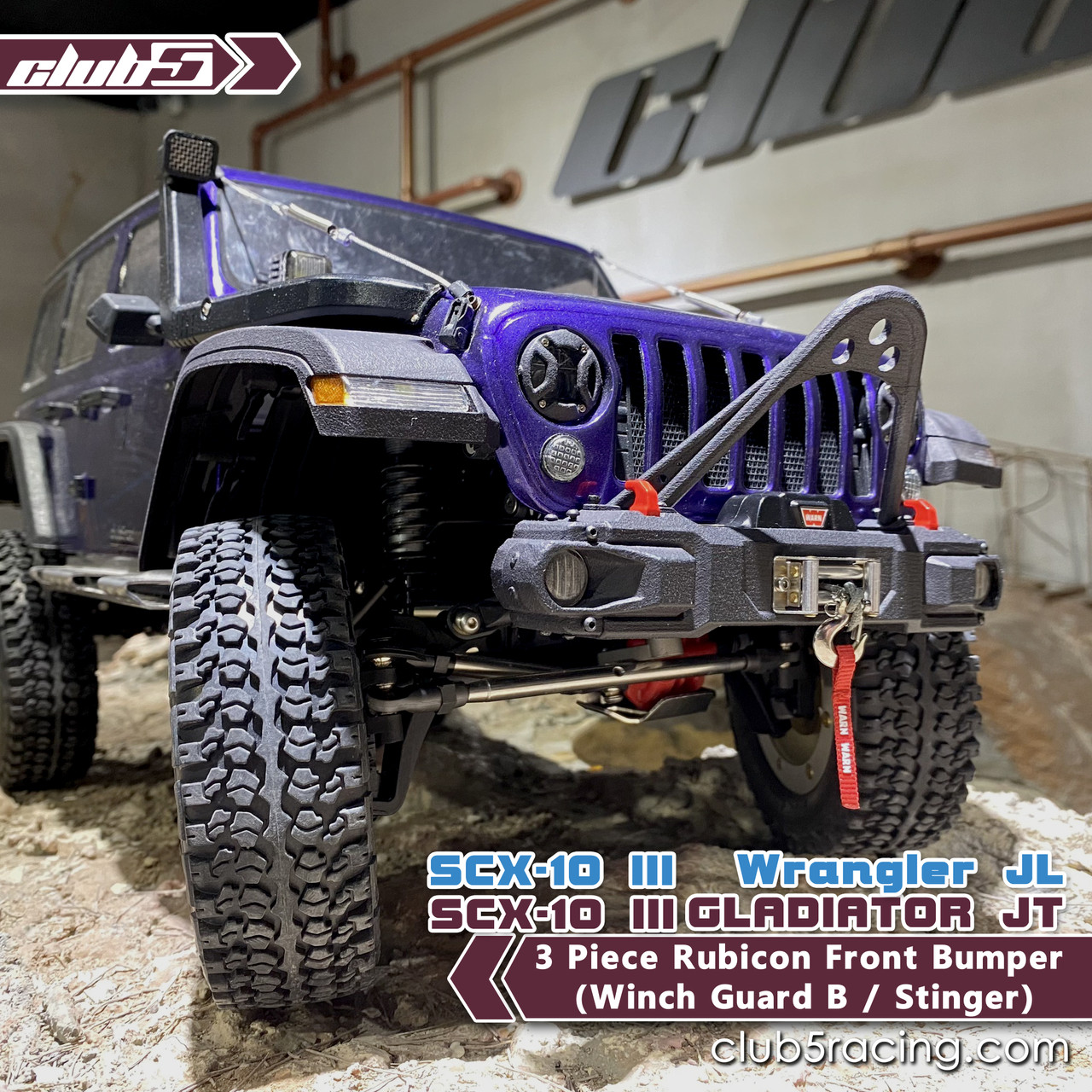 Stinger Winch Guard ( B ) for 3-Piece Rubicon Front Bumper (JL Wrangler / JT Gladiator )