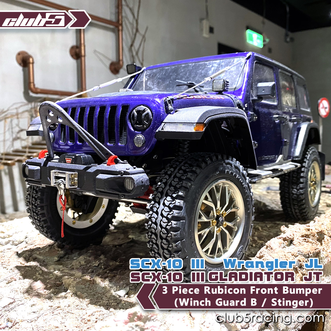 Stinger Winch Guard ( B ) for 3-Piece Rubicon Front Bumper (JL Wrangler / JT Gladiator )