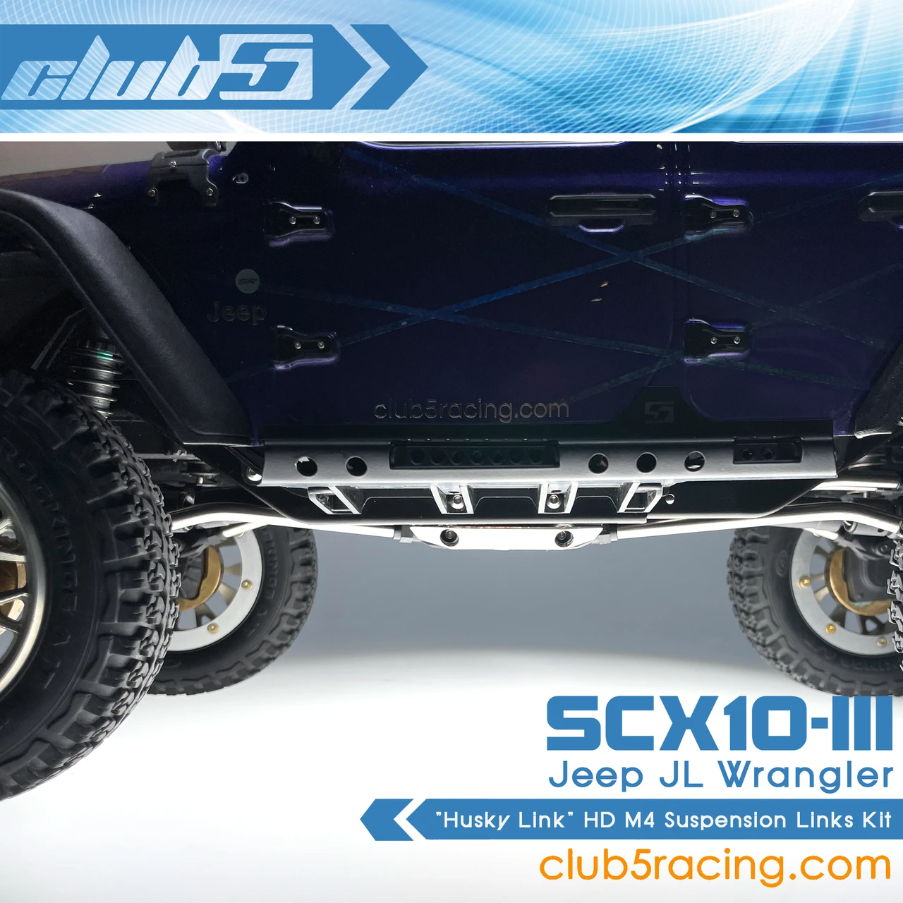 "Husky Link" HD M4 Hi-Clearance Suspension Links for SCX10 III JL Wrangler