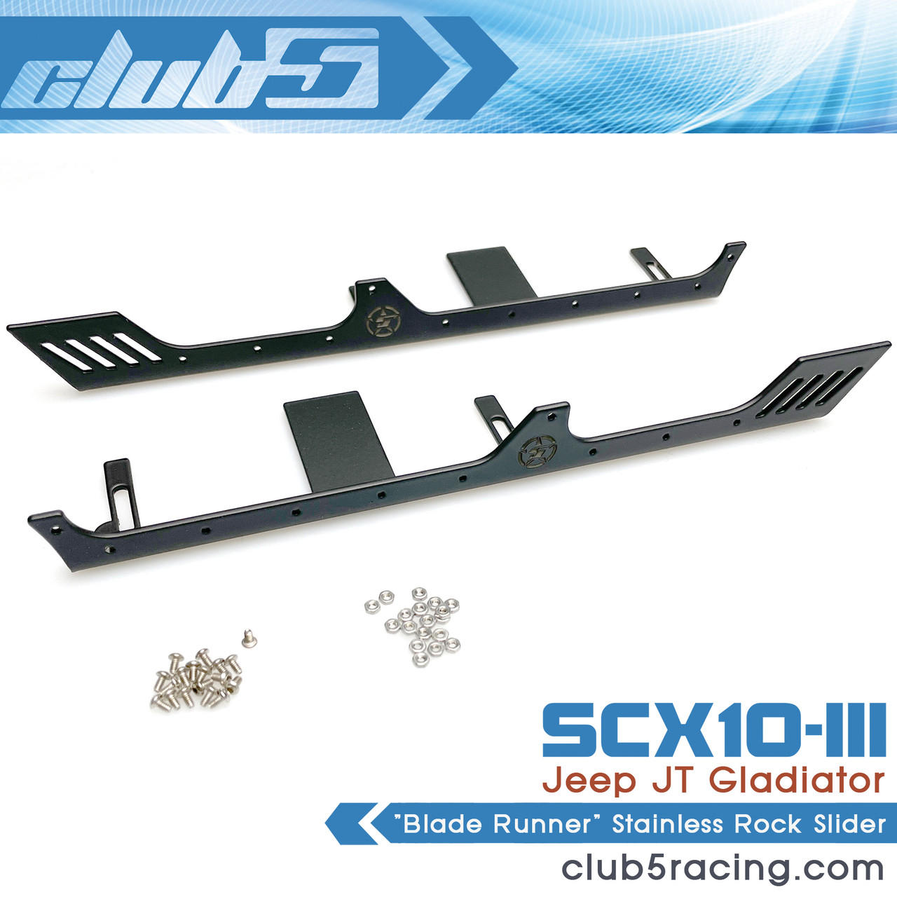 "Blade Runner" Stainless Rock Slider for Axial SCX10 III Jeep JT Gladiator