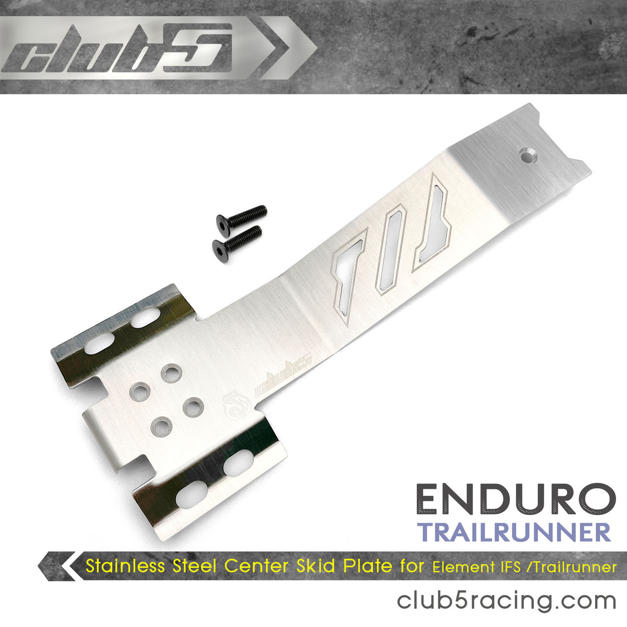 Stainless Steel Center Skid Plate for Element Enduro IFS / Trailrunner / Knightrunner