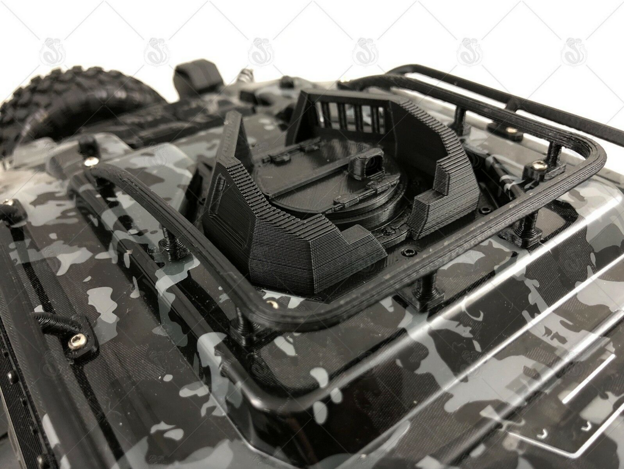 Roof Hatch / Guard Rail + Rear Hatch Door for TRX-4 Tactical Unit ( V2 )