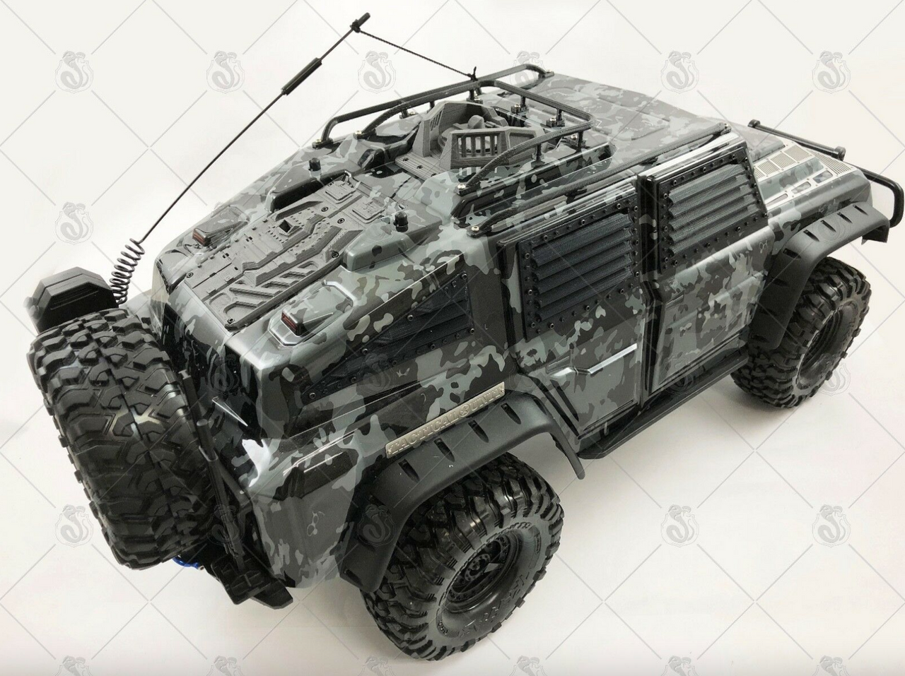 Roof Hatch / Guard Rail + Rear Hatch Door for TRX-4 Tactical Unit ( V2 )