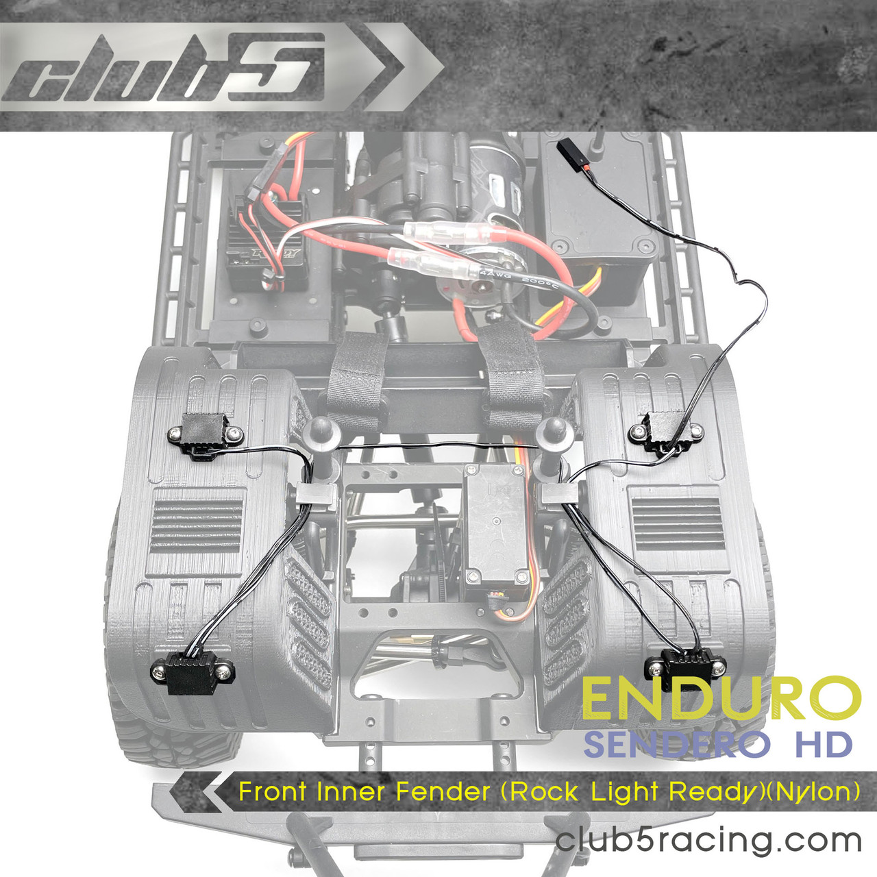 FRONT LED Rock Light Kit for Axial UMG10 / Enduro Sendero HD ( 4 LEDs )