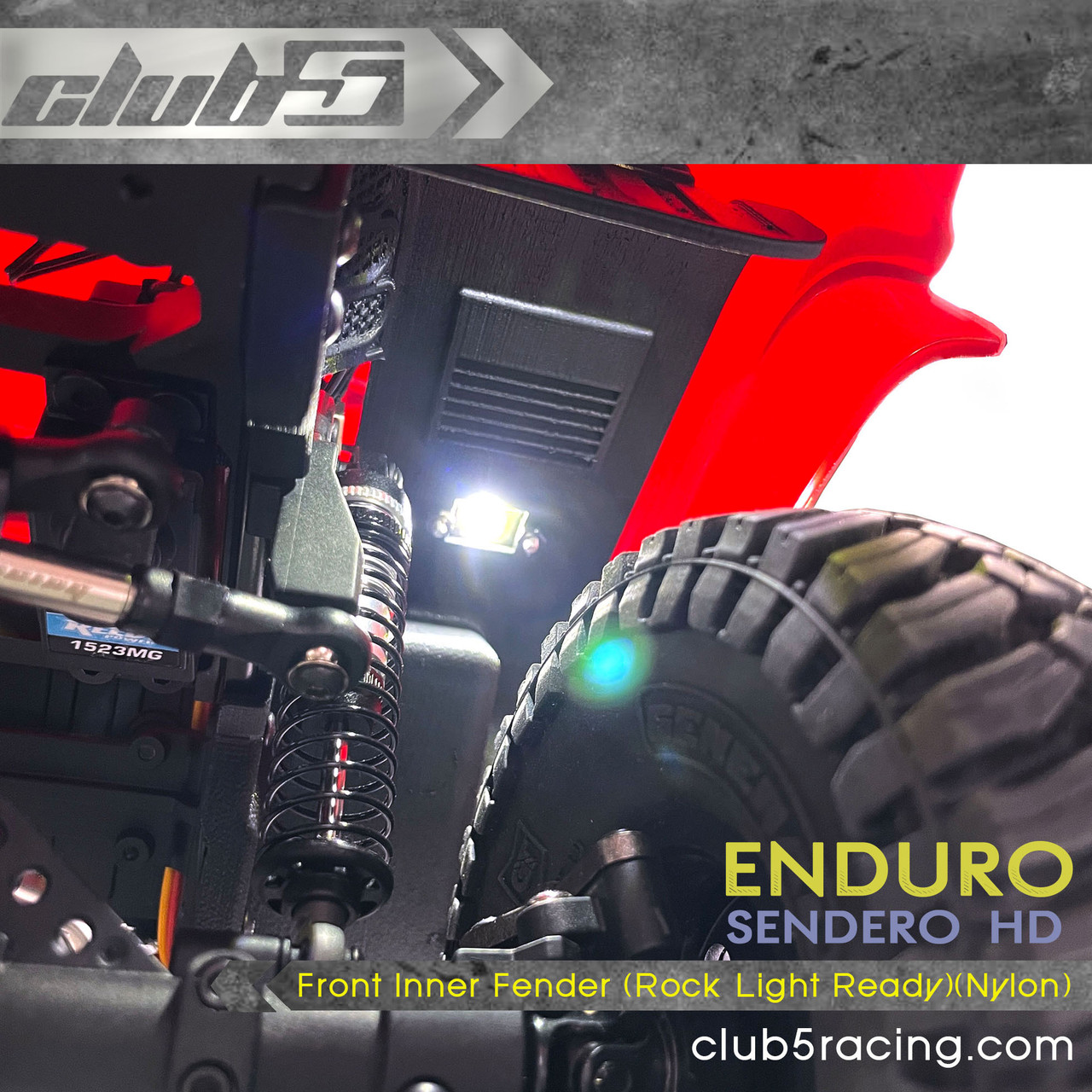FRONT LED Rock Light Kit for Axial UMG10 / Enduro Sendero HD ( 4 LEDs )