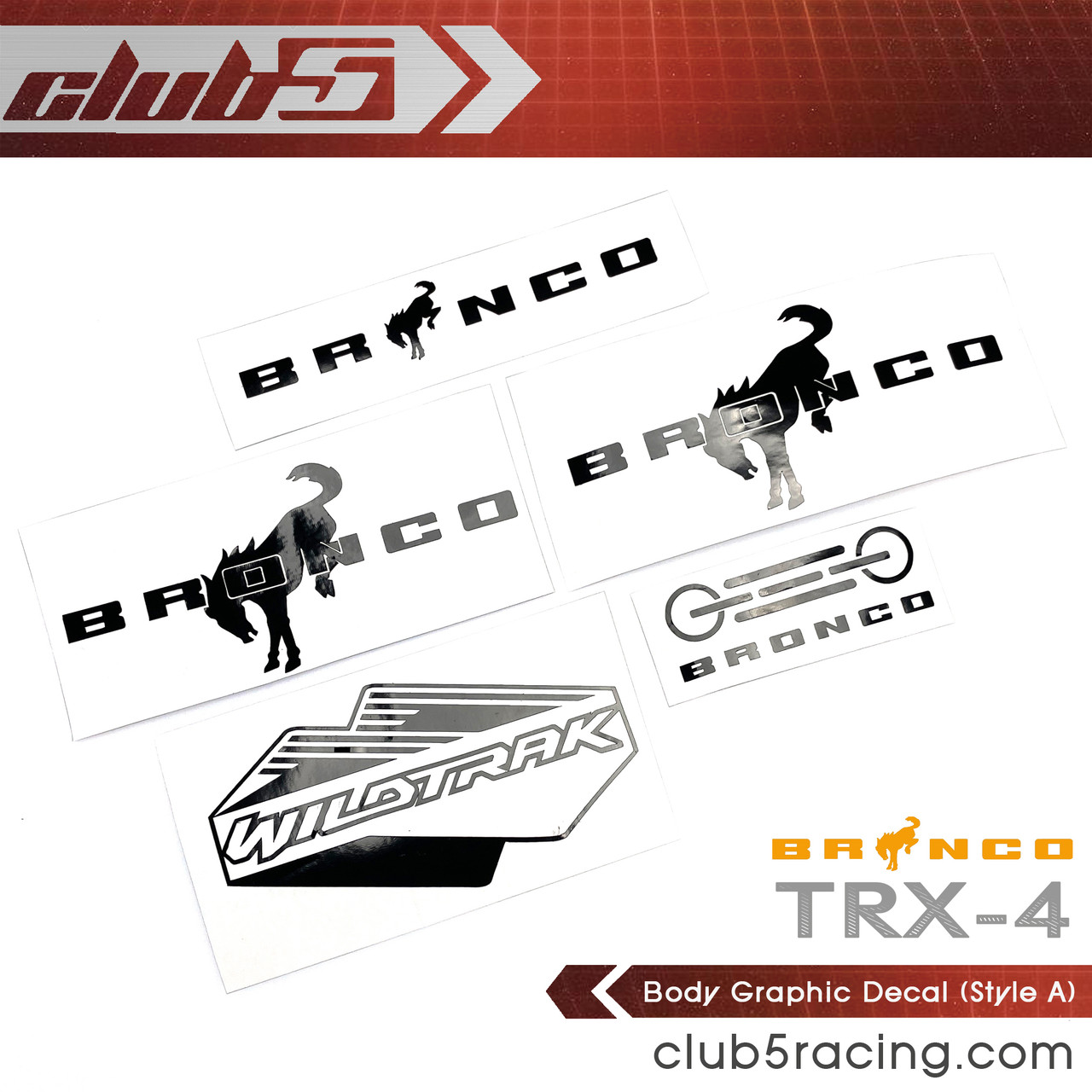 Body Graphic Decal for Traxxas TRX-4 2021 Ford Bronco ( A )