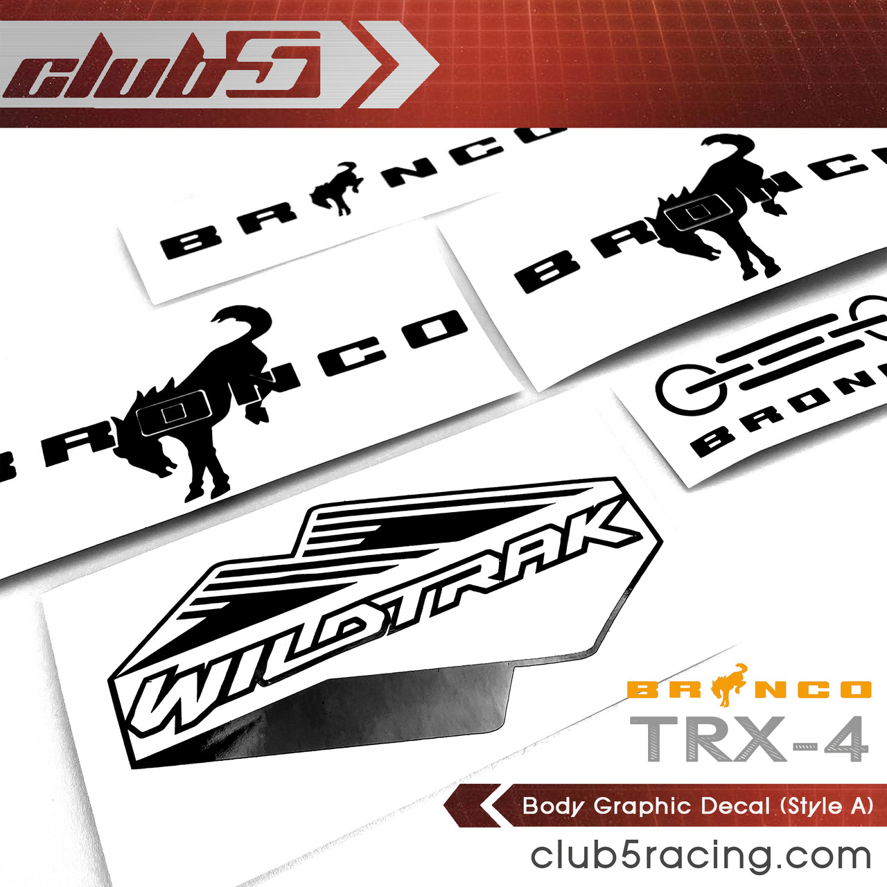 Body Graphic Decal for Traxxas TRX-4 2021 Ford Bronco ( A )