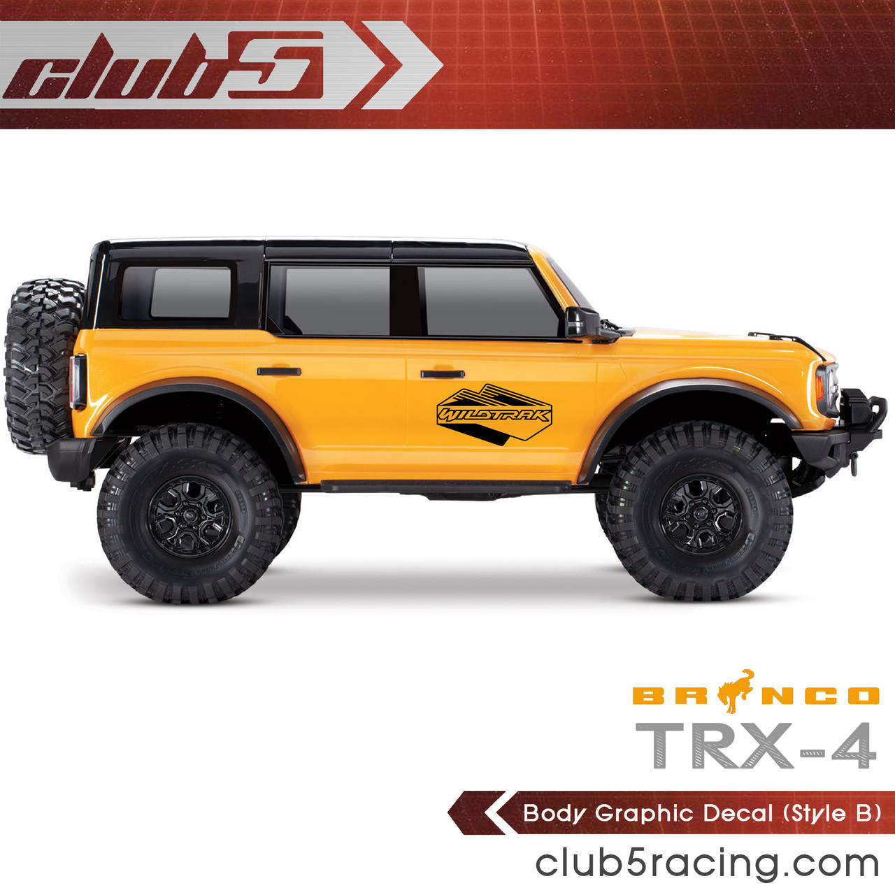 Body Graphic Decal for Traxxas TRX-4 2021 Ford Bronco ( B )