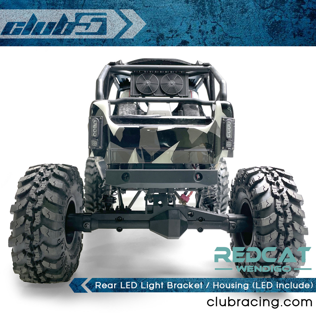 Tail Light Housing w / LED for Redcat Wendigo