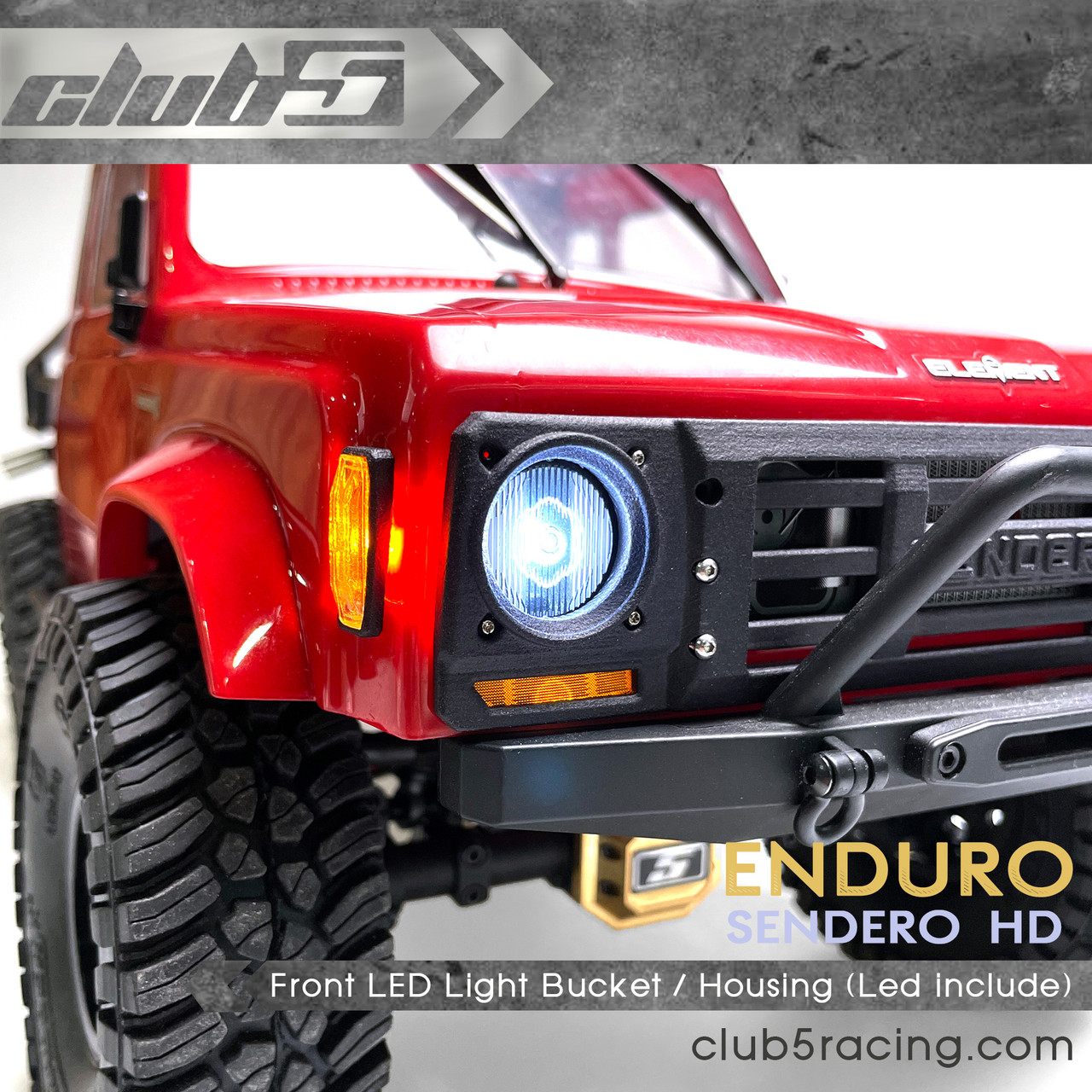Front LED Head Light / Blinker Bucket for Element Sendero HD ( 6V LED Included )