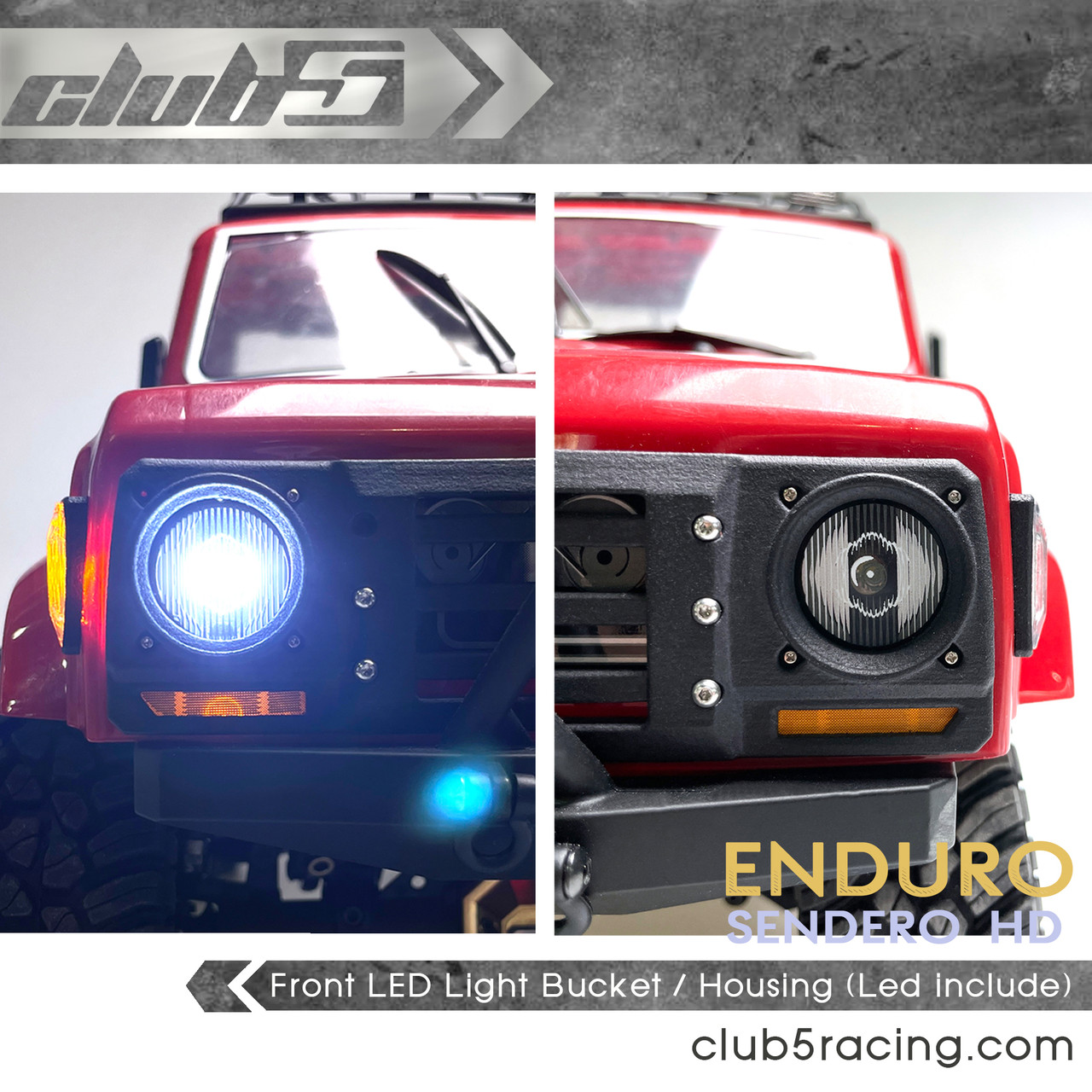 Front LED Head Light / Blinker Bucket for Element Sendero HD ( 6V LED Included )