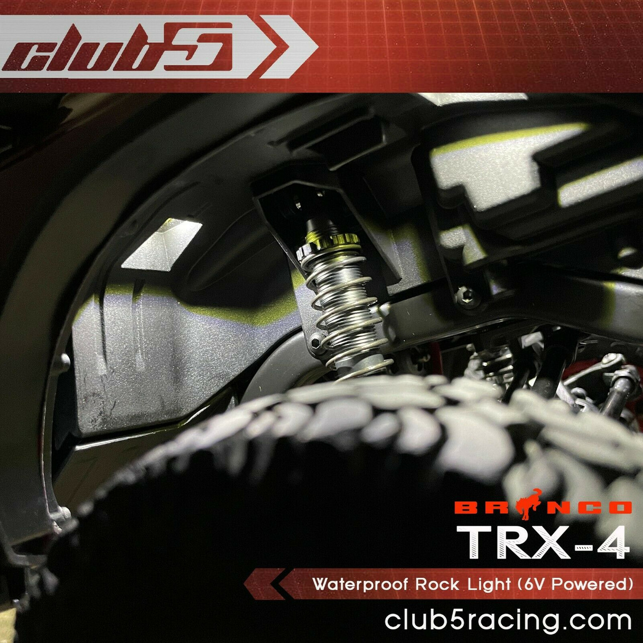 Waterproof Rock Light for TRX-4 2021 Bronco ( 6V Powered )