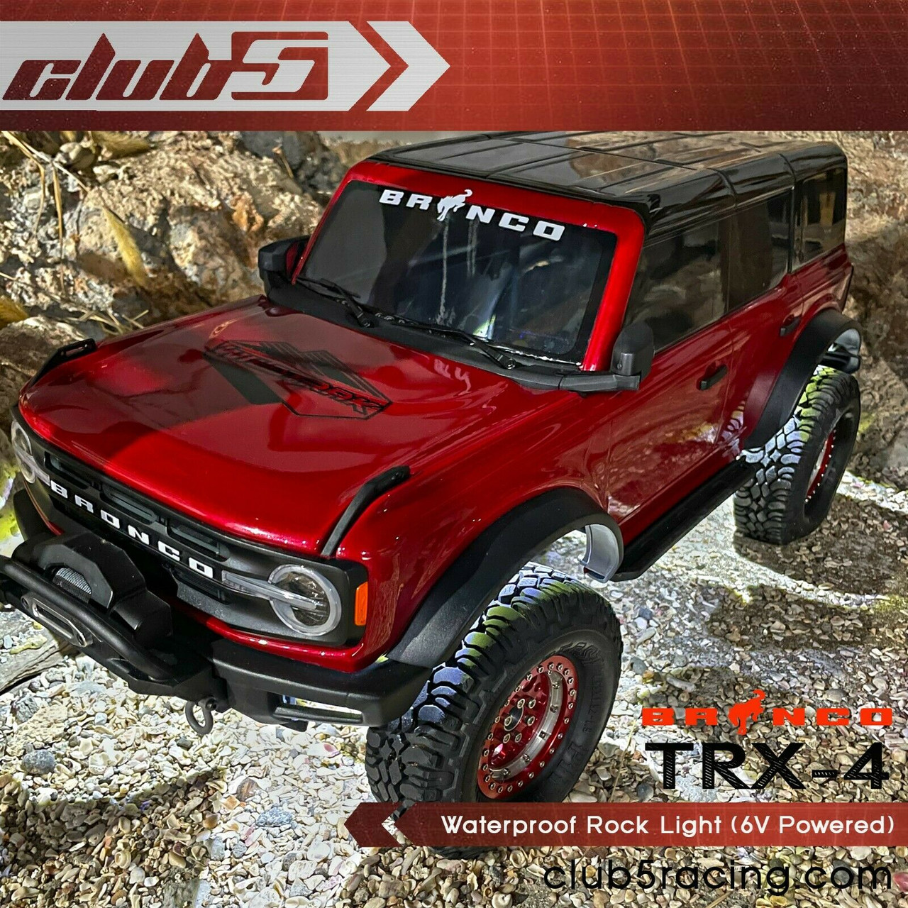 Waterproof Rock Light for TRX-4 2021 Bronco ( 6V Powered )