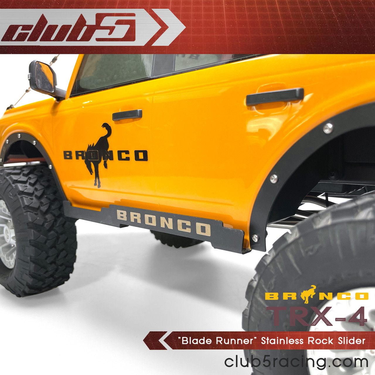  "Blade Runner" Stainless Rock Slider for TRX-4 2021 Ford Bronco