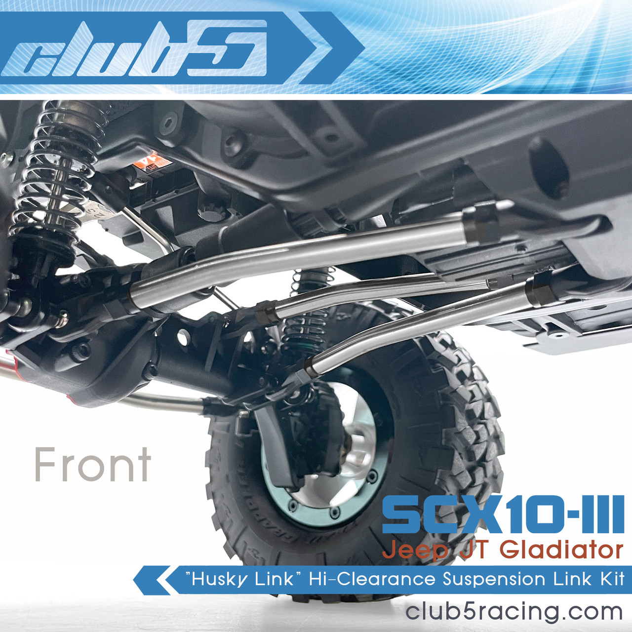 "Husky Link" HD M4 Hi-Clearance Suspension Links for SCX10 III JT Gladiator