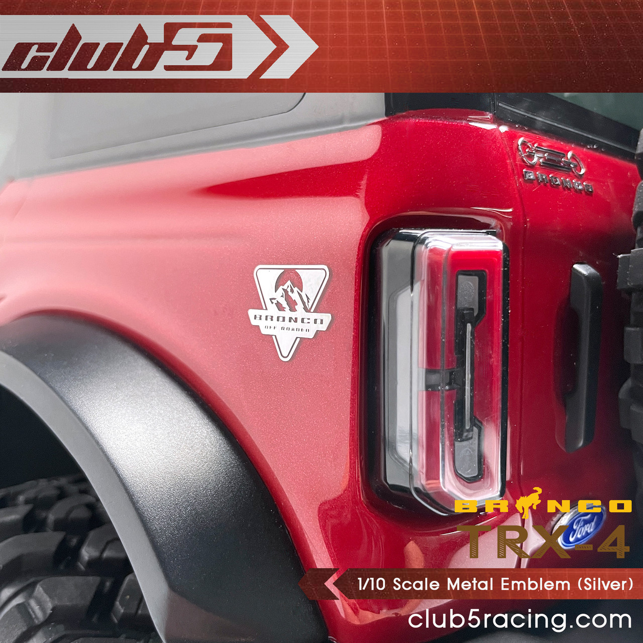 Metal emblem set for Traxxas TRX-4 2021 Bronco