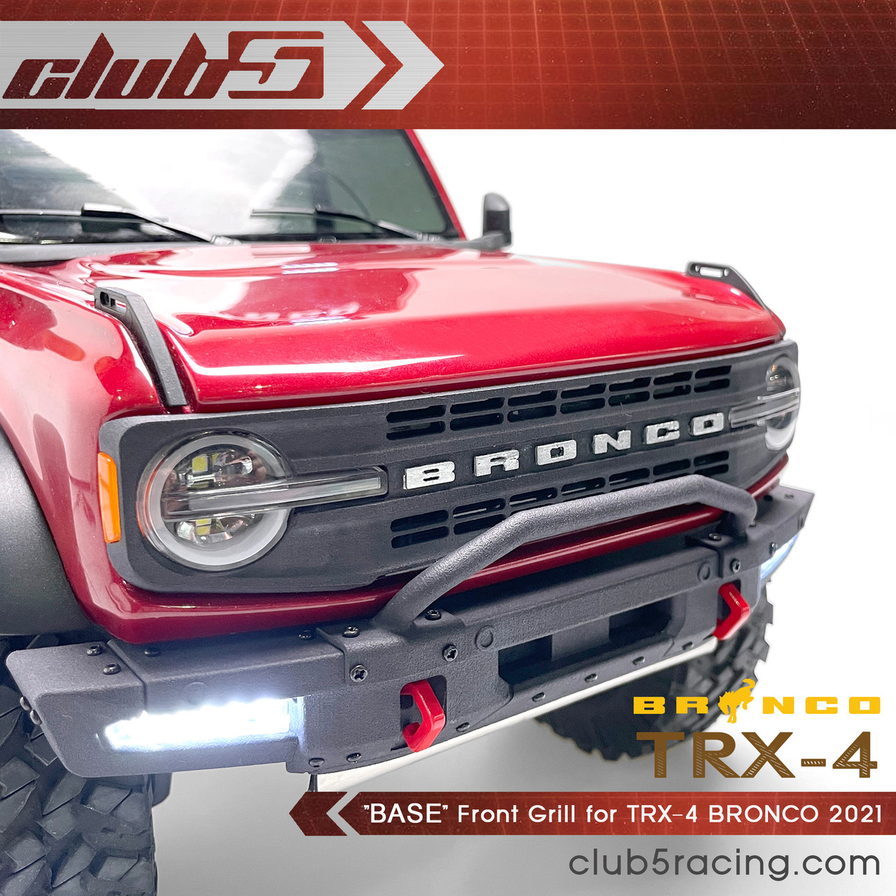 Base Edition Front Grille for TRX-4 2021 Ford Bronco