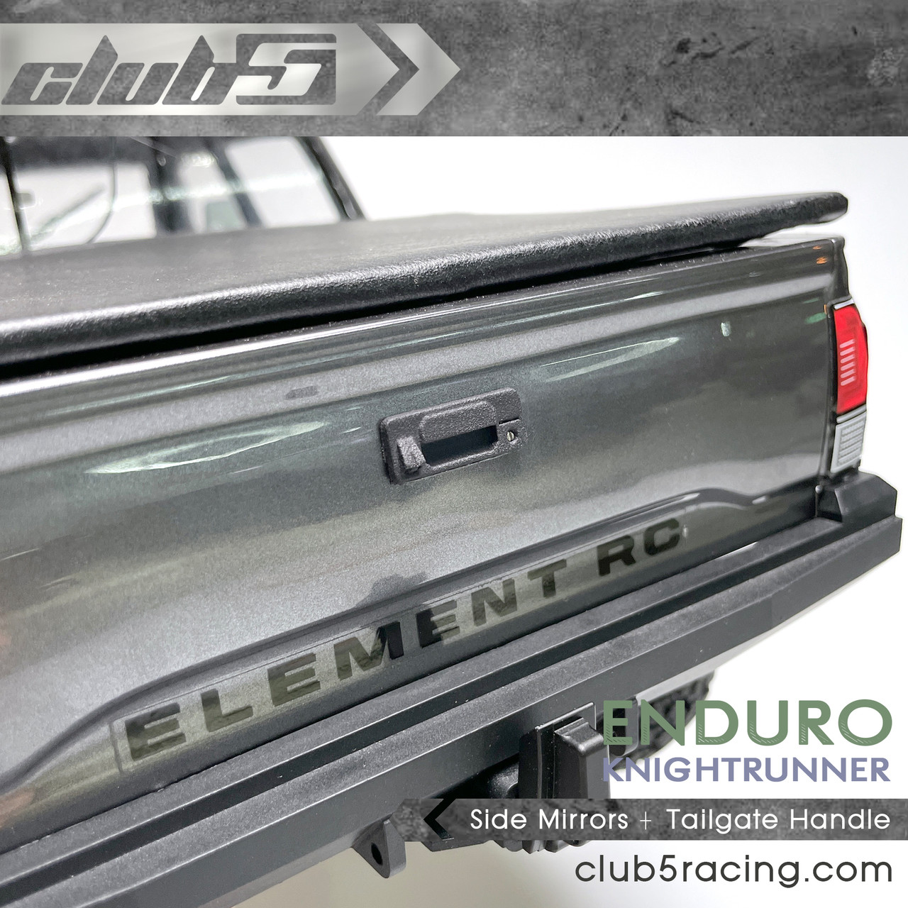 Foldable Side Mirror / Tailgate Handle for Element RC Knightrunner