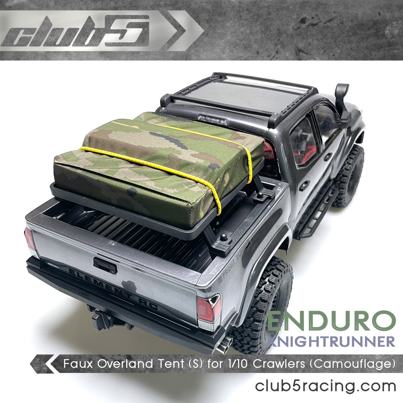 Faux Overland Tent (S) for Scale RC Crawlers ( Camouflage ) Element Knightrunner