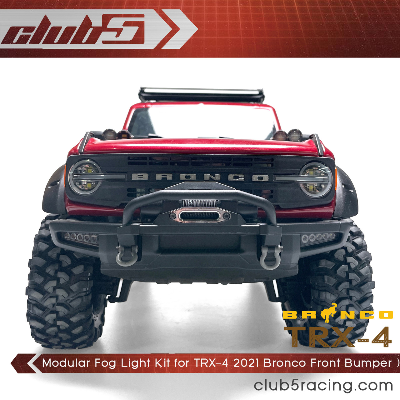 Modular Fog Light Kit ( 10 LEDs ) for Traxxas TRX-4 2021 Bronco Front Bumper