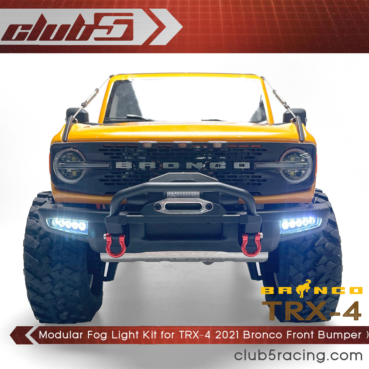 Modular Fog Light Kit ( 10 LEDs ) for Traxxas TRX-4 2021 Bronco Front Bumper