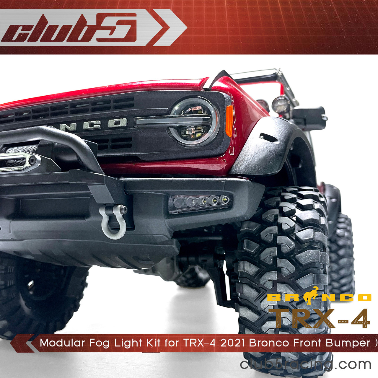 Modular Fog Light Kit ( 10 LEDs ) for Traxxas TRX-4 2021 Bronco Front Bumper
